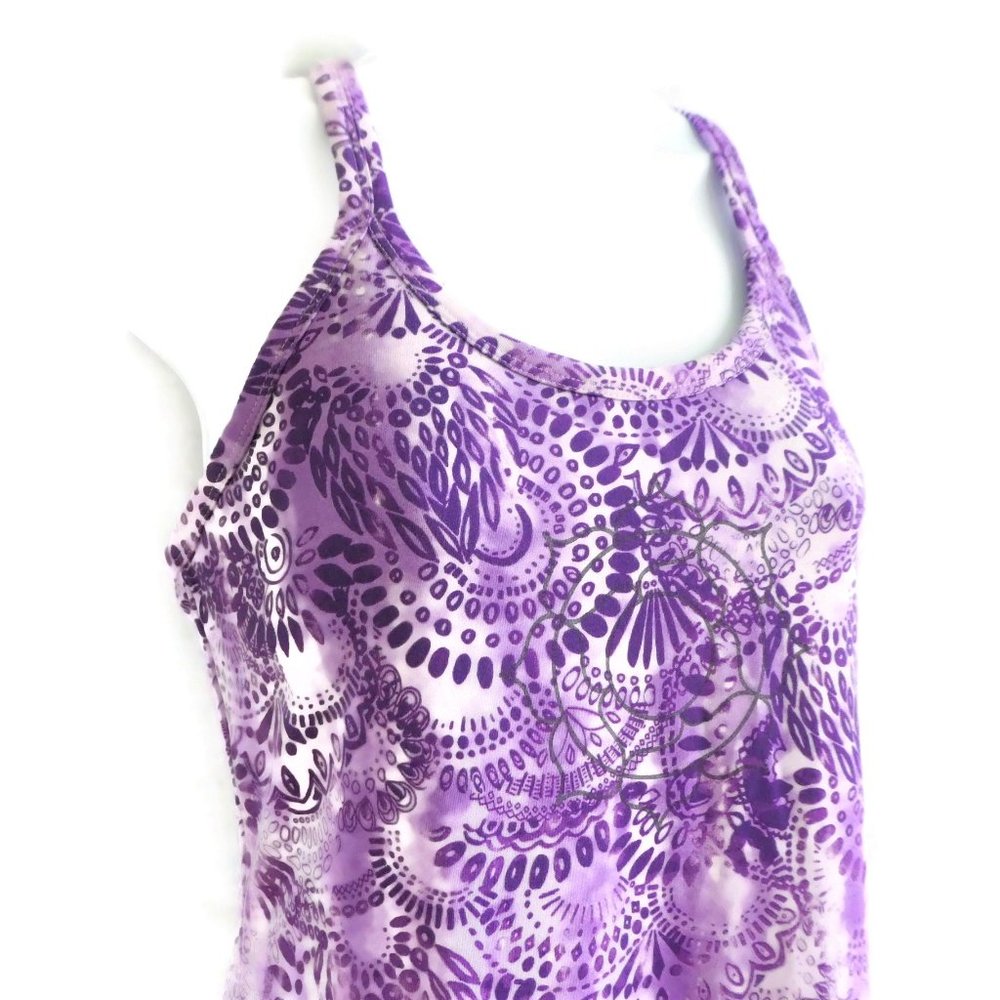 Athleta Workout Tank Top Shelf Bra Purple New Age Racer Back